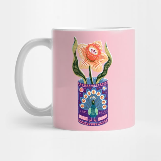 Self Care Spring Gratitude Tin Can Peacock by Rebelform